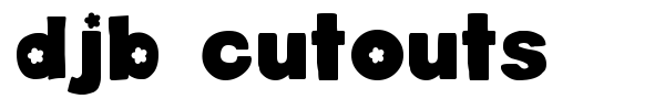 DJB Cutouts font preview